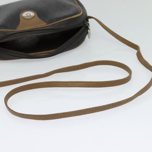 DIOR Honeycomb Canvas Shoulder Bag Pvc Leather Black - Picture 8 of 12